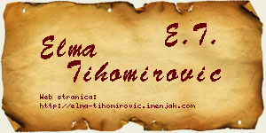 Elma Tihomirović vizit kartica